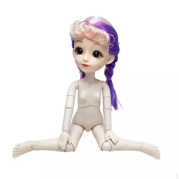 1/6 BJD кукла 3D глаза девочки подарки милые одеваются гладкие волосы ролевые игры игрушка purple pink hair