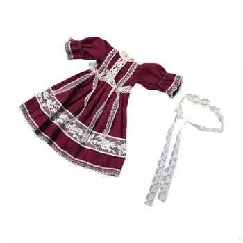 1/6 BJD кукла принцесса платье наряд косплей костюм для детей фигурка аксессуары руки на Red