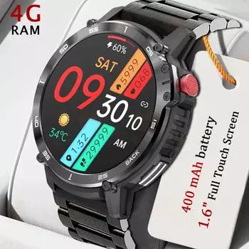 1.6 Bluetooth Call Smart Watch Men 400 Mah Battery 4gb Memory Tws Earphones 3atm Waterproof Outdoor Sport Smartwatch