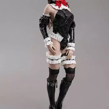 1/6 Боди из искусственной кожи с рукавами, повседневные ретро-миниатюрные топы без рукавов, наряд для 12 дюймов