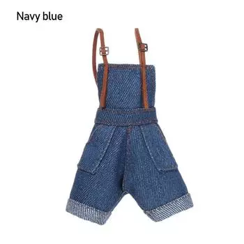 1/6 DIY Play House Кукольная одежда Аксессуары Кукольный комбинезон Мини Белая футболка темно-синий