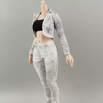 1/6 Длинные штаны Кукольная одежда Мягкая переодевалка Удобный легкий реквизит Сделай сам модный образ для White Black