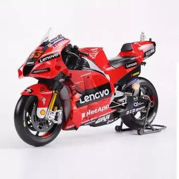 1/6 Ducati Large Scale 2022 Lenovo Fleet Simulation Alloy Motorcycle Collection No. 63 красный