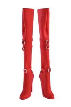 1/6 figure scale high boots boots long boots shoes high heel shoes elegant red