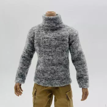 1/6 Фигурка Длинный рукав свитер для 12 дюймов кукол Повседневная одежда серый