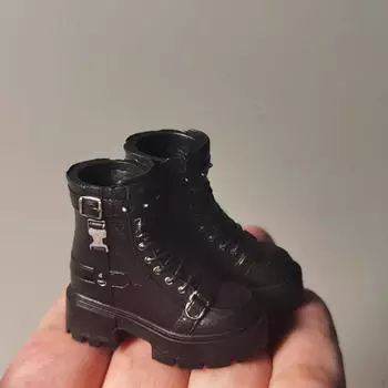 1/6 Фигурки Ботинки BJD Обувь, Модные Детские Взрослые Подарки DIY для Куклы 30 см, 12 дюймов Женщина чёрный