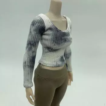 1/6 Фигурки Одежда Стильная Мини Кукла Повседневный Топ DIY Женский Укороченный Женский Кукольный Костюм Low collar