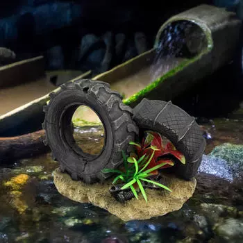 1/6 имитация отработанных шин сцена модель рептилий террариум ландшафтный дизайн для 12 фигурки