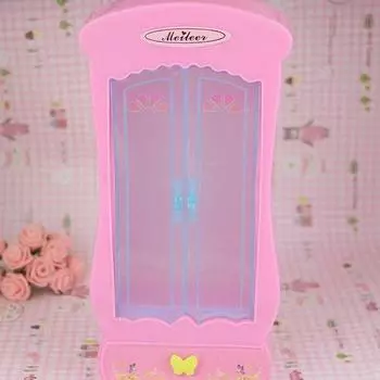 1/6 кукольная мебель мини игрушечный шкаф для кукол Барби кукольный домик дети дети милый рождественский подарок для девочки розовый