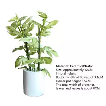 1:6 кукольных миниатюрных зеленых растений, имитация деревьев, горшечные растения, кукольный дом, садовый декор, игрушка, микроландшафтный орнамент, фотореквизит A1