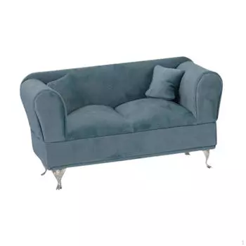 1/6 кукольный домик кукольный диван игрушка шкатулка для украшений миниатюрная мебель для броши синий