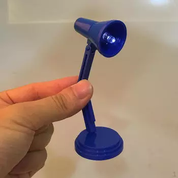 1/6 кукольный домик, миниатюрный светодиодный стол для фигурок, аксессуар, кукольный домик, декор для кабинета, синий