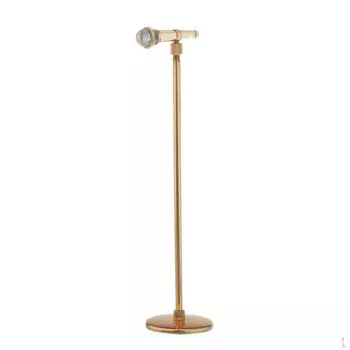 1/6 кукольный домик миниатюрный золотой микрофон музыкальные инструменты декор 23-40 см