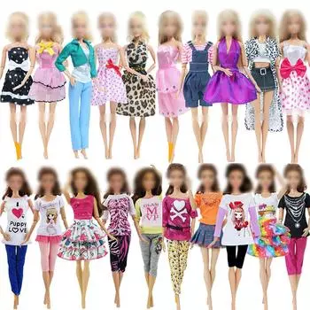 1/6 Кукольный наряд Модная девочка Мини-платье Юбка Платье Брюки Одежда для куклы Барби 11,5 дюймов Подарочный набор Девочка Игрушка