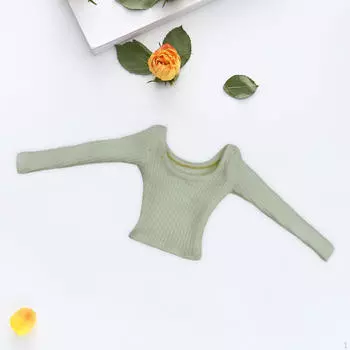 1/6 Langarm -knithirt Базовая повседневная мини-платье для 12-дюймовых женских фигурок, аксессуар белый