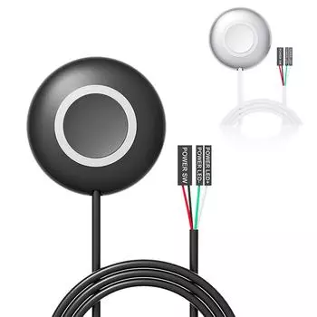 1,6 м Настольный компьютер Выключатель питания Кнопка питания ПК Вкл. Выкл. Кабели SW чёрный