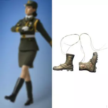 1/6 масштаб ботильоны миниатюрная фигурка костюм мода стильный повседневный косплей ботинки на низком каблуке работа Desert Green