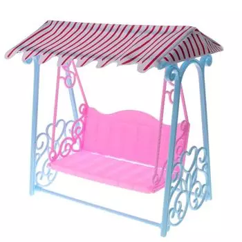 1/6 масштаб миниатюрные качели с крышей стул модель кукольный дом аксессуар миниатюрная мебель дети девочки