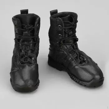 1:6 масштабных ботинок, ботинки из искусственной кожи, модель куклы своими руками, миниатюрная модель для одевалки 5 см, игрушки ручной работы для 12 человек