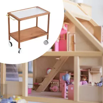 1:6 масштабных деревянных тележек миниатюрный чайный столик для украшения спальни гостиной