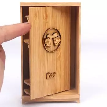 1:6 масштабных мини-стойка для бокалов красного вина деревянная миниатюрная мебель декоративная игрушка для детей 1set