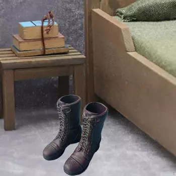 1:6 масштабных миниатюрных рабочих ботинок на шнуровке, стильная обувь для косплея для 12-дюймовых мужских кукол, костюм для фигурки