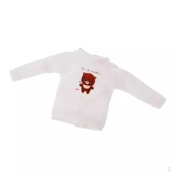 1/6 милый пуловер с круглым вырезом и длинными рукавами, толстовка для куклы 12 дюймов, одежда, платье ACCS, белый цвет