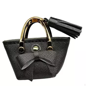 1/6 Мини-сумочка ручной работы BJD Кукла Аксессуары, искусственная кожа для 12-дюймовых женских фигурок чёрный