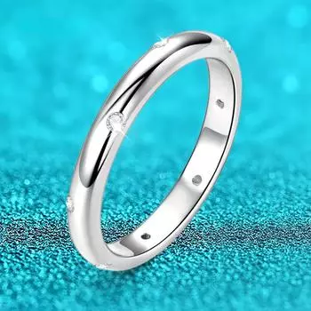 1,6 мм кольца с бриллиантами из муассанита для женщин, классический хвост, S925 стерлингового серебра, ювелирные изделия для свадебной вечеринки, оптовая продажа 5.5&us size