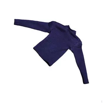 1/6 Мужская фигурка Одежда Костюм Аксессуар Длинный рукав Толстовка Миниатюрные куклы для 12 дюймов синий