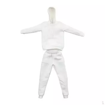 1/6 мужской комплект с капюшоном, одежда для фигурок, игрушек белый