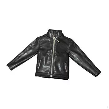 1/6 Мужской солдатский пиджак Мини с длинными рукавами Повседневный модный ретро миниатюрный костюм для 12 дюймов чёрный