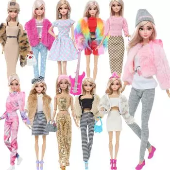 1/6 Одежда для кукол для девочек, модная одежда ручной работы с аксессуарами для куклы Барби, детский игровой домик, подарок