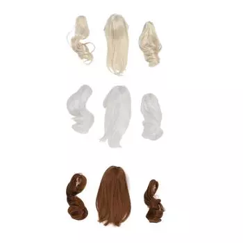 1/6 парик для кукол с двумя хвостиками, мягкий шелковый, удобный на ощупь, легко укладывать, шарнирные кукольные волосы Milk Gold