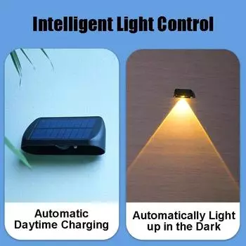 1-6 Pcs Solar Wall Lights LED Outdoor Garden Lamp Courtyard Decoration Lighting for Porch Balcony Yard Exterior Wall Lighting 1PCS