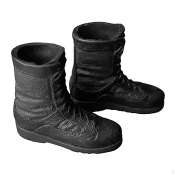 1:6 Scale Soldier Boot Shoes Black Round Toe Fashion Simulation Desert для 12 дюймового мужчины