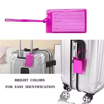 1/6 шт. багажная бирка, красочные гибкие бирки для чемоданов, водонепроницаемые именные идентификационные этикетки, устойчивый к разрыву идентификатор багажа для путешествий