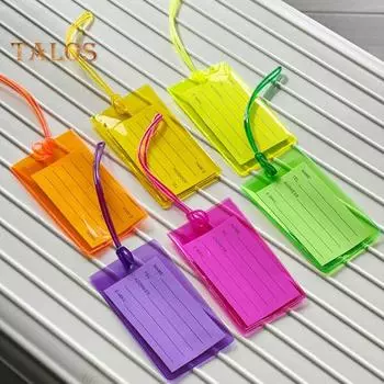 1/6 шт. багажная бирка, красочные гибкие бирки для чемоданов, водонепроницаемые именные идентификационные этикетки, устойчивый к разрыву идентификатор багажа для путешествий фиолетовый