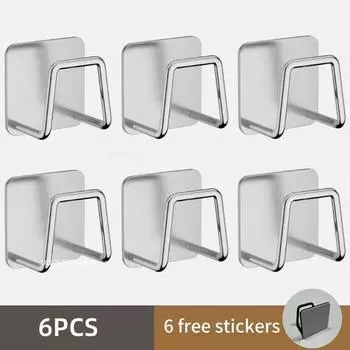 1/6 шт. Держатель для кухонной губки, самоклеящиеся губки для раковины, сушилка для слива, настенные крючки, проволочный шарик, органайзер для ванной комнаты, хранение