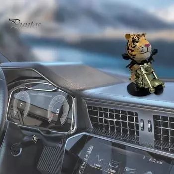 1/6 шт. Дрифт мотоцикл животное автомобиль украшение авто приборная панель крепление вращающийся динозавр тигр дельфин мотоцикл украшение внедорожник грузовик салон автомобиля Dinosaur