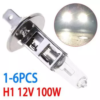 1-6 шт. Галогенная лампа H1 голубая 12 В 100 Вт 4000-4500 К прозрачное кварцевое стекло автомобильная ксеноновая фара противотуманная фара автомобильные лампы автомобильные аксессуары