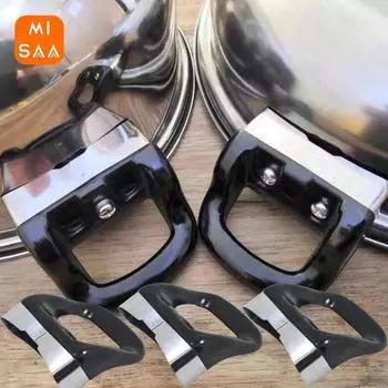 1-6 шт. глянцевая клееная древесина с двойным отверстием для горячего горшка, кухонная утварь, боковая ручка, ручка против ожогов, сменные части для посуды