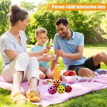 1/6 шт. красочные космические шары, экстремально высокие прыгающие мячи, мяч из пористой пены, для дома и улицы, для родителей и детей, интерактивная игрушка, спортивный мяч для фитнеса для мальчиков жёлтый