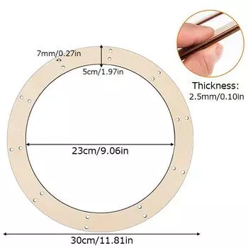 1/6 шт. Креативный венок из дерева, круг, сделай сам, кольцо, венок, свадьба и праздник, домашний декор 1pc