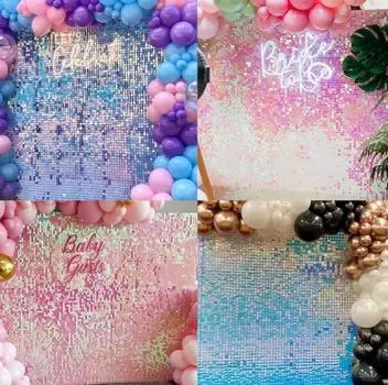 1/6 шт. квадратный блестящий настенный фон с блестками панели блестящий фотофон фон для украшения свадьбы дня рождения 1PCS розовый