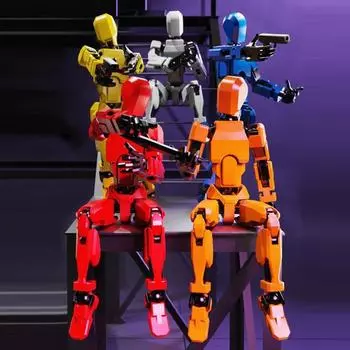 1/6 шт. Магнитная фигурка робота с аксессуарами, подвижные суставы, 3D-печатная модель робота, игрушка, снятие стресса, шарнирная фигурка-манекен