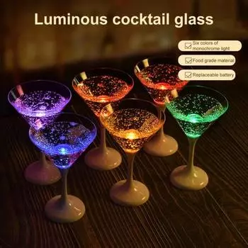 1/6 шт., многоразовый светодиодный бокал для вина, бокал для вина, шампанского, для дня рождения, Рождества, Хэллоуина, свадеб, фестивалей