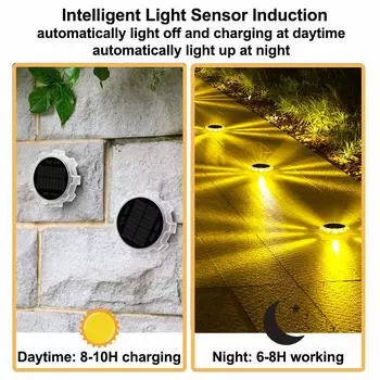 1-6 шт. наружная настенная солнечная лампа водонепроницаемая светодиодная солнечная лампа супер яркое садовое освещение наружное украшение для дороги и двора 1pcs