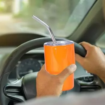 1/6 шт. нержавеющая сталь стакан-рюмка с крышкой-соломинкой 90/150 мл мини многоцелевой стакан для коктейлей кофе виски портативный контейнер для напитков 90ML белый