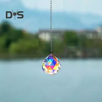 1/6 шт., подвесное украшение «Ловец Солнца» с цепочкой для дома и улицы, дома и сада, красочный радужный создатель, призма, кулон, орнамент A